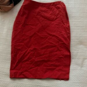 Banana Republic Vibrant Red/Orange Pencil Skirt